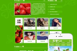 绿色水果蔬菜类织梦模板(带手机端)