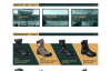 军绿色品牌鞋业鞋类行业公司织梦模板